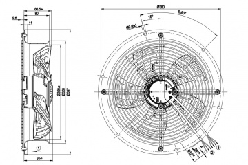 Ventilator axial de aspiratie EBM W3G 300-CN02-32